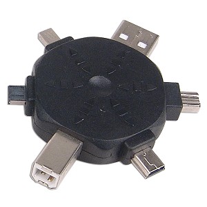 6-Port USB 2.0 Hub w/Retractable Cable (6 different usb ports) - Click Image to Close